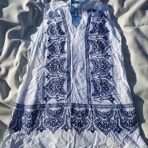 Solitaire Swim Women's Embroider Tunic Top Blouse Size Small